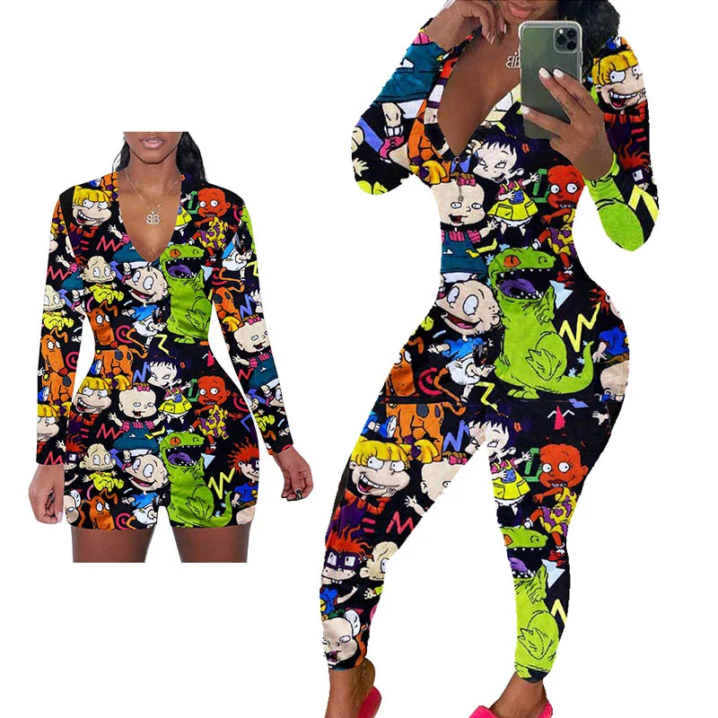 

Wholesale Hot Rugrats Long Onesis Rompers Women Adult Onesie Jumpsuit Pajamas, Picture shows