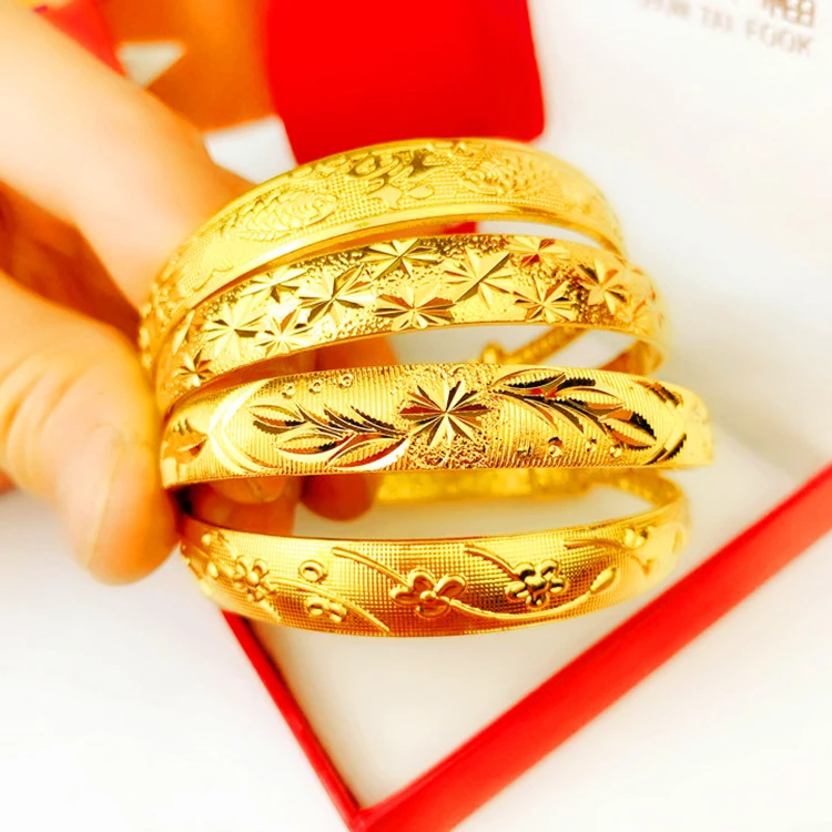 

Recommend Gold Plated Gypsophila Pattern BraceletEthnic Wedding Bridal Bracelet Wholesale