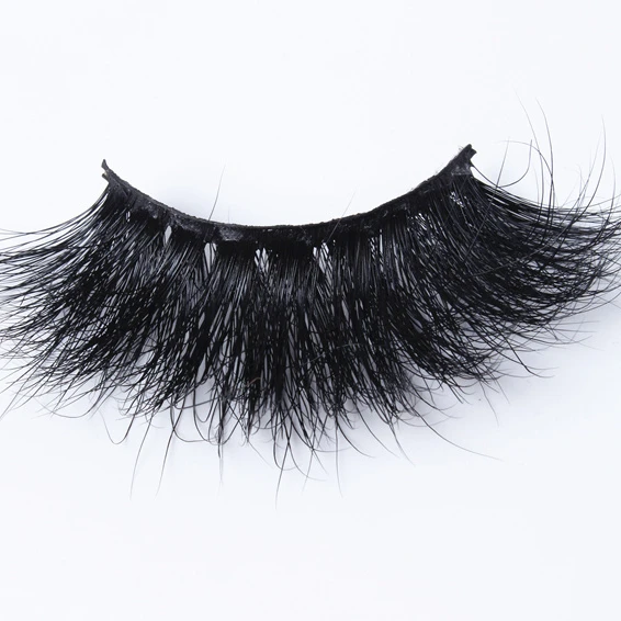 

Top quality 25mm Long Dramatic Real Mink Lashes 3D Make up Mink Fur Eyelash with Custom Box Private Label Eyelashes, Natural black mink eyelashes
