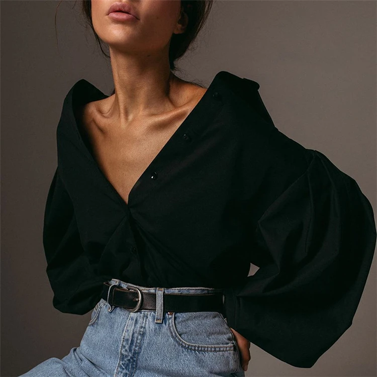 

M11592 Long sleeve shirts for women blouses street fall 2020 clothes