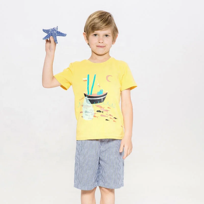 

Gabby Loop Kids Summer Round Neck Short Sleeve Boys Plain T shirt For Children Carton Print Cotton Kids T-Shirts