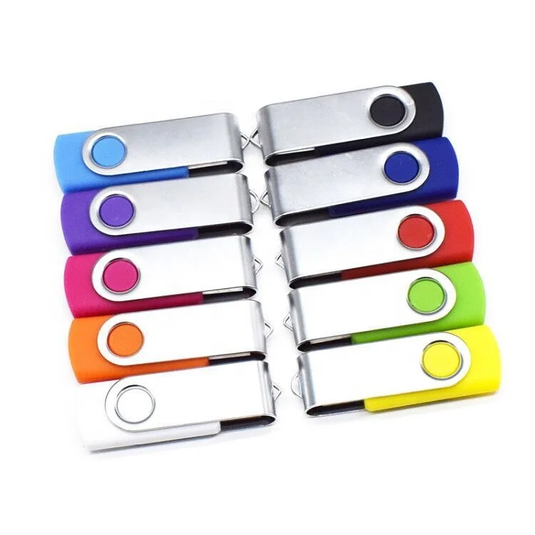 

Cheap wholesale pendrives 16g 32g 64g Usb 2.0 Swivel usb Memory Pen Drive Free Color Custom Logo Printing
