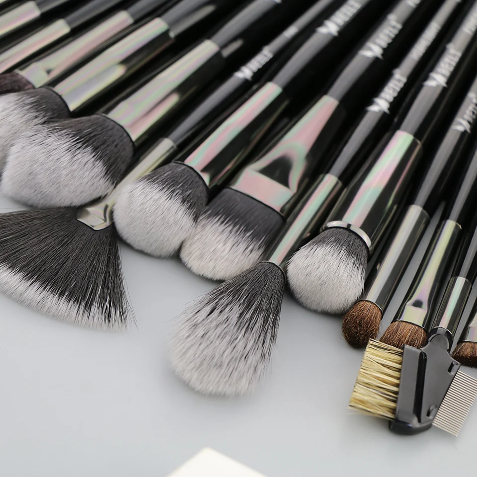
BEILI Pro black makeup brush set powder foundation cosmetic tool set pinceaux maquillage private label makeup brushes 40pcs 
