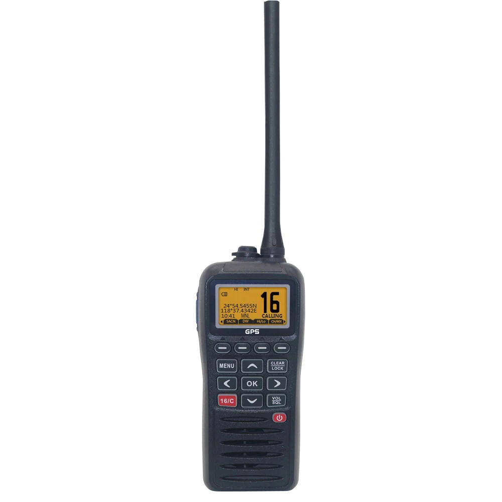 

VHF Marine Radio RS-38M Built-in GPS 156.025-163.275MHz Float Tri-clock Transceiver IP67 Waterproof handheld vhf radio