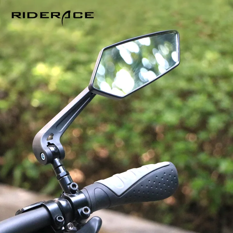 

A Pair Bicycle View Mirror Bike Cycling Clear Wide Range Back Sight Rearview Reflector Adjustable Handlebar Left Right Mirrors, Black