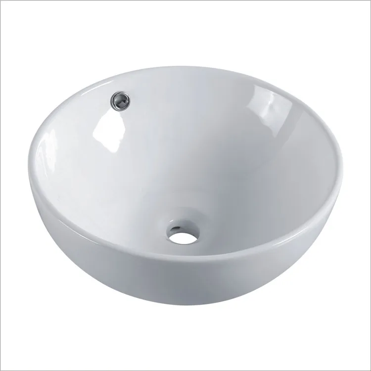 New modern design chinese porcelain cross categories consolidation sanitary ware skins ceramic round counter top hand wash basin