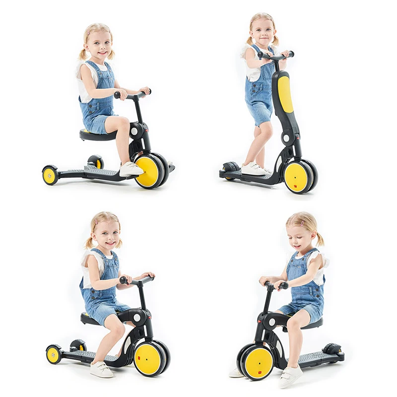 

Multifunctional Folding Kid Kick 3 Wheels 3 in 1 Children Foot Scooter Foldable Baby Kid Scooters Kick Scooters for Kid Children, Customized color accept