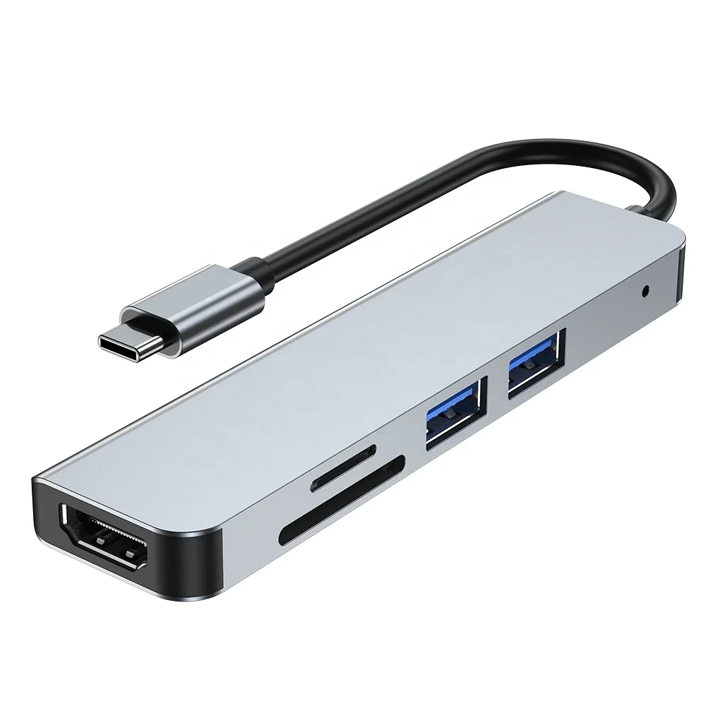 

5 ports usb 3.0 hub card reader for pc mobilephone usb type-c hub desk adapter