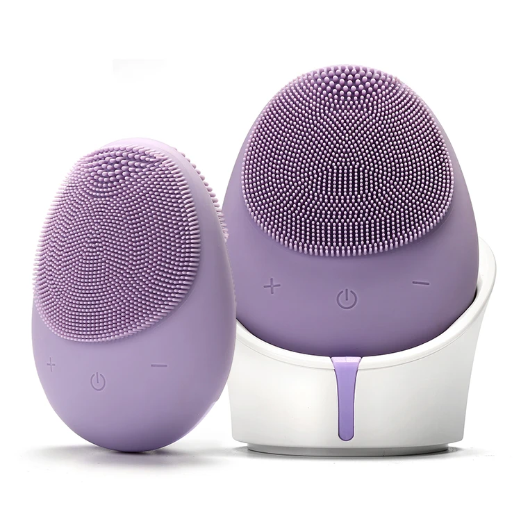 

Rechargeable wireless cleaning spinning facial brush
