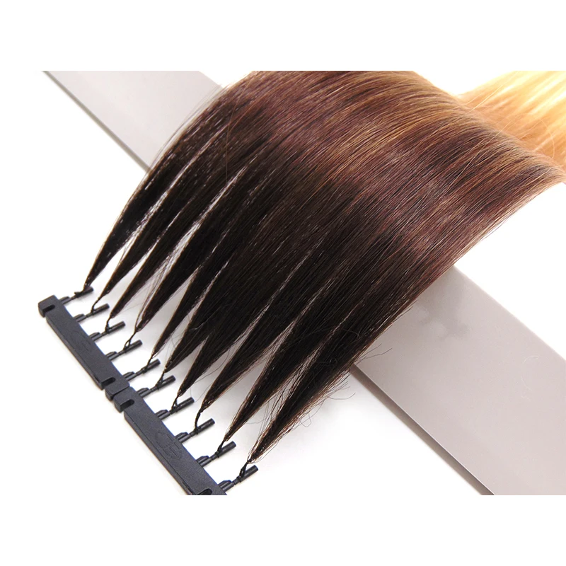 

2018 new products high quality double drawn cuticle aligned remy hair 6D feathers line in human hair extensions, All colours