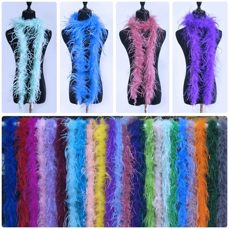 

Factory Price Feather BOA Colorful Wedding Party Scarves Fluffy Ostrich Feather