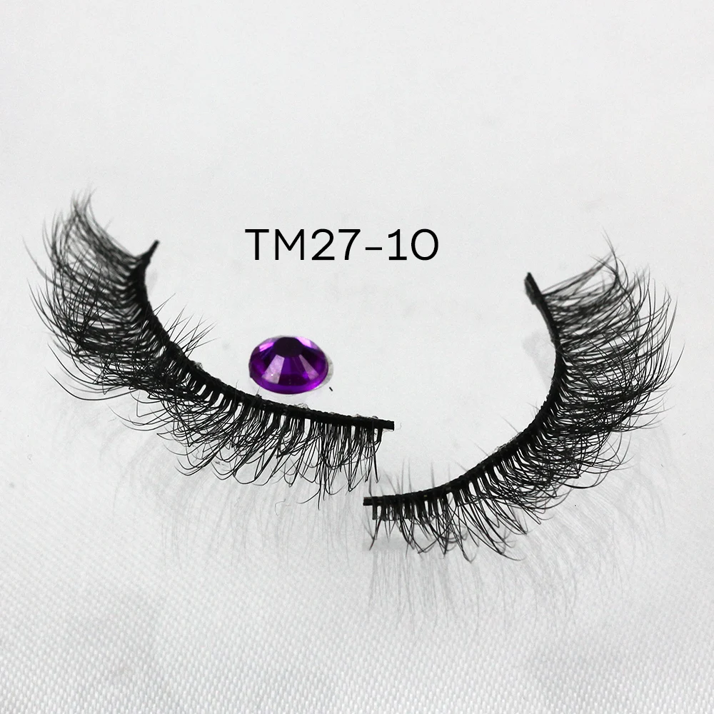 

TM27 Wholesale cruelty free vegan faux mink eyelashes 3d 4D 5D faux mink lashes, Natural black