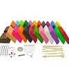 TOYARC0007 Polymer Clay Kit,24 Colors Non-Toxic DIY Soft Modeling Clay Oven Bake Starter Kit with 5 Sculpting Tools and Jewelry