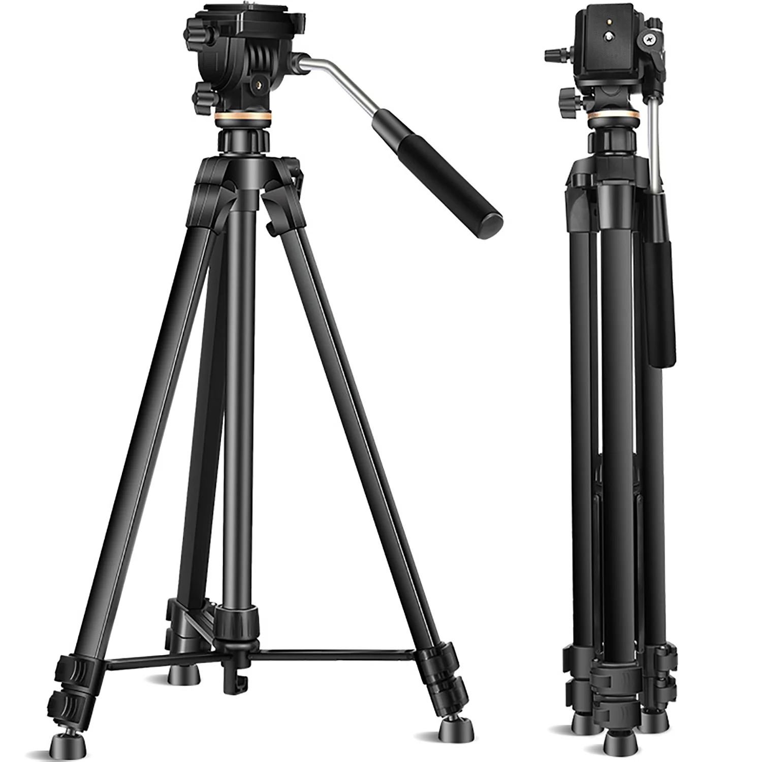 

FOSOTO Flexible Aluminum Light Weight Professional Video 1/4 Screw Camera Tripod Stand for Camera Phone Video Live Streaming