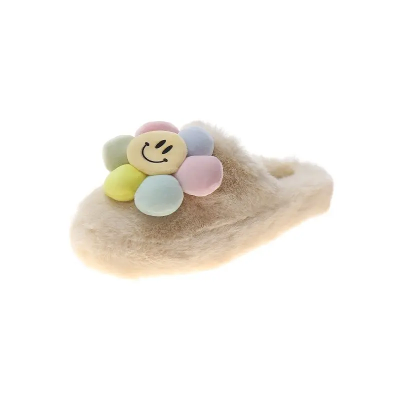 

Slippers Women's Flat-bottomed Fur Shoes Autumn and Winter New Korean Version Cartoon Casual Cute Women's Shoes, 6 colors