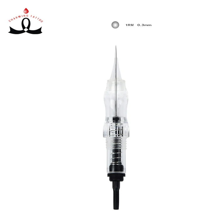 

Professional Screw 0.3mm 1RL Needle Suitable for Black Pearl Semi Permanent Makeup Machine Kit, Transparent