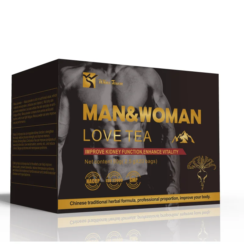 

Custom man and woman love tea winstown Natural Flower Organic herbal Maca tea