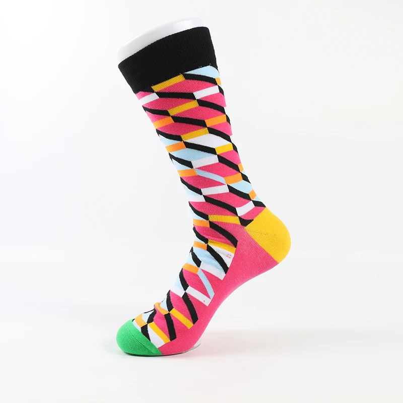 

Wholesale cotton stripe lady cotton fashion colorful women dress socks, As pic