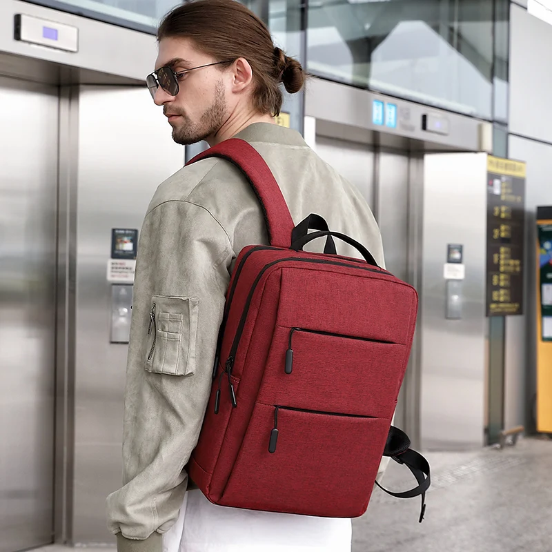 

JXB20538 Waterproof multifunction men bags laptop computer backpack set with USB leisure business bag backpack, Grey black red