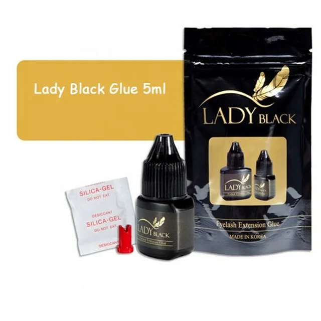 

Korean hot sales select lady black eyelashes glue strong eyelash extension for lady black eye lash adhesive