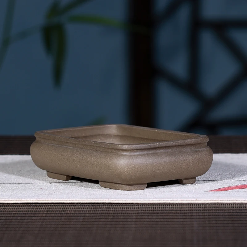 
High fired Hand Made Unglazed Ceramic Bonsai Pot 