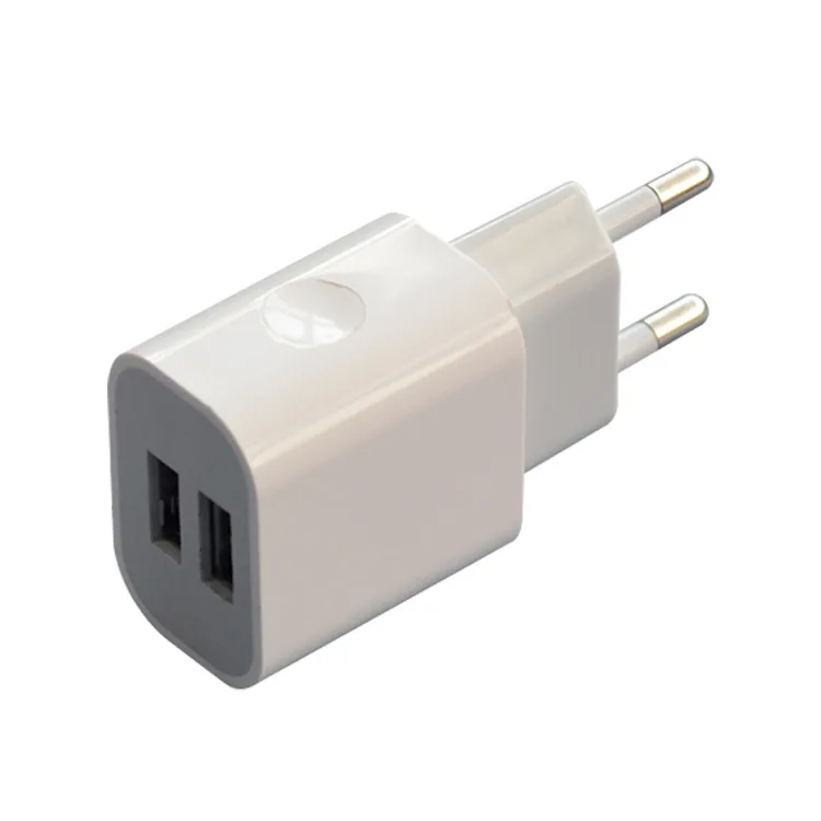 

Factory Price 5V 2A Dual USB Port Charger Fast Charging Phone Charger 5W USB Wall Charger For Mobile Tablet POS Charging, White