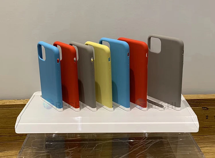 Rechi Countertop Retail Merchandiser Acrylic Display Stand For Mobile Phone Cover Clear Acrylic