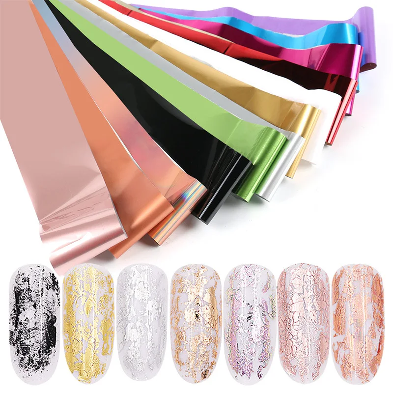 

4*100cm Holographic Diy Nail Art Transfer Sticker Water Slide Nail Art Decals, Colorful