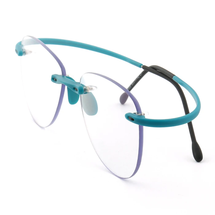 

Ready stock wholesale new plastic rimless business leisure blue light blocking glasses optical frames myopia reading glasses, Available