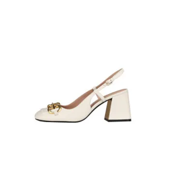 

French horse bit buckle single female shoes retro coarse high with small square head light mouth Mary Jane shoes