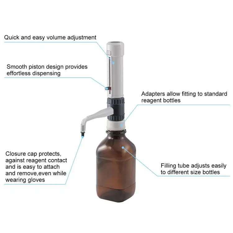 Automatic Liquid Chemical Transfer Laboratory Bottle Top Dispenser