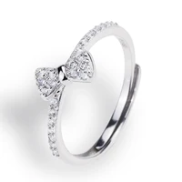 

Bowknot jewelry latest design women eternity ring 925 sterling silver