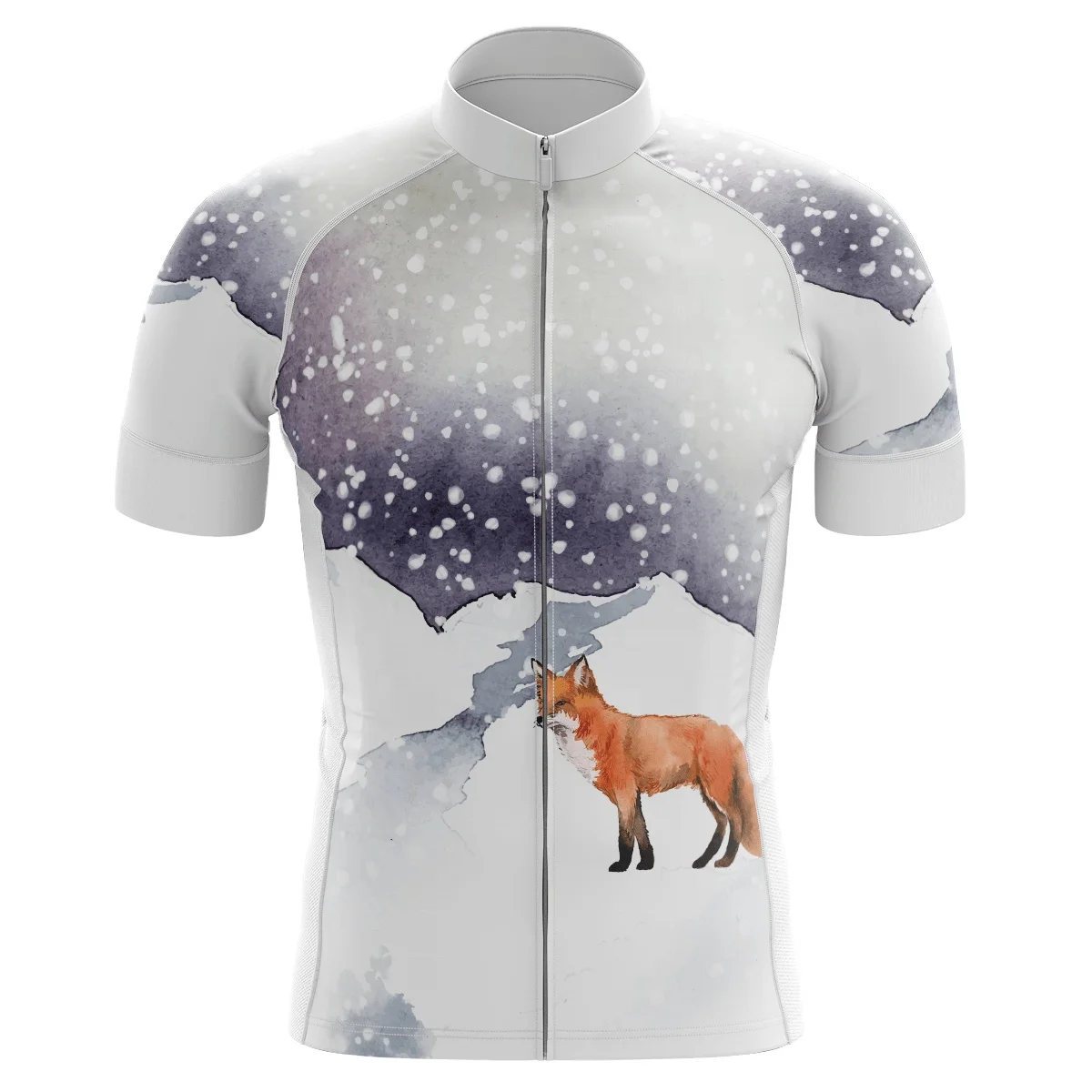 

HIRBGOD TYZ701-01 Italy animal cycle jersey Men's short sleeve bike jersey Comfortable cycling jersey Red fox cycling wear, White