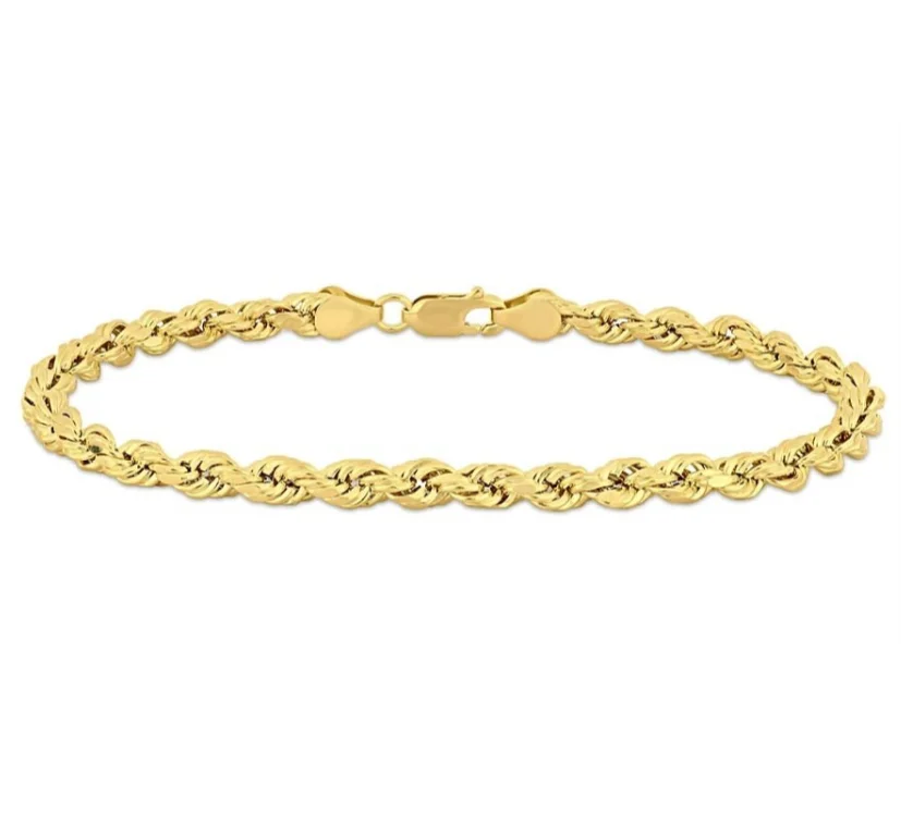 

Fashion Stainless Steel Jewelry 18K Gold Plated Rope Chain Bracelet For Men and Women