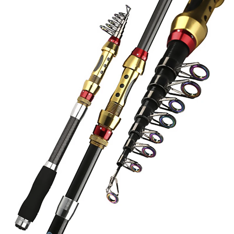 Carbon Fishing Rod 1.8m  2.1m 2.4m 2.7m 3m 3.6m Fishing Rod Carbon Fiber Telescopic Rods Ultra Light Carp Fishing Pole