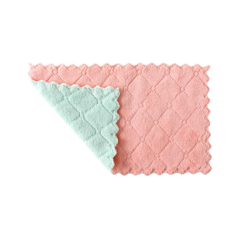 

New Kitchen Comfortable Dish Towels Cleaning Rag Dishcloth, 4 colors