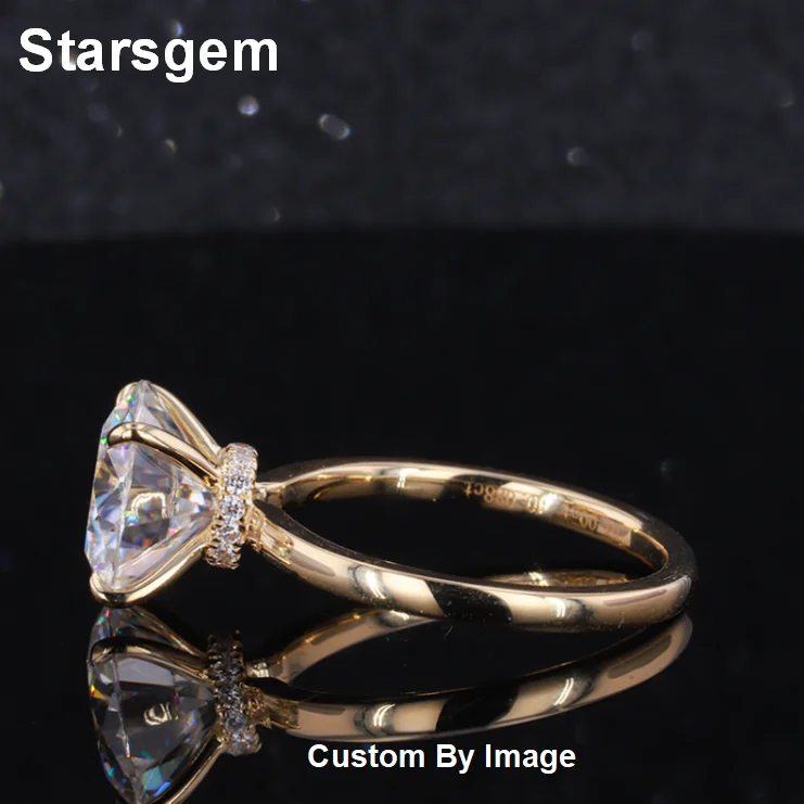 

Starsgem Best Selling Product 4 Prong Classic Elegant 14K Yellow Gold Diamond Ring