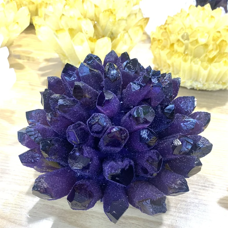 

Wholesale Amethyst Ghost Crystal Clusters Large Purple Phantom Quartz Cluster For Fengshui