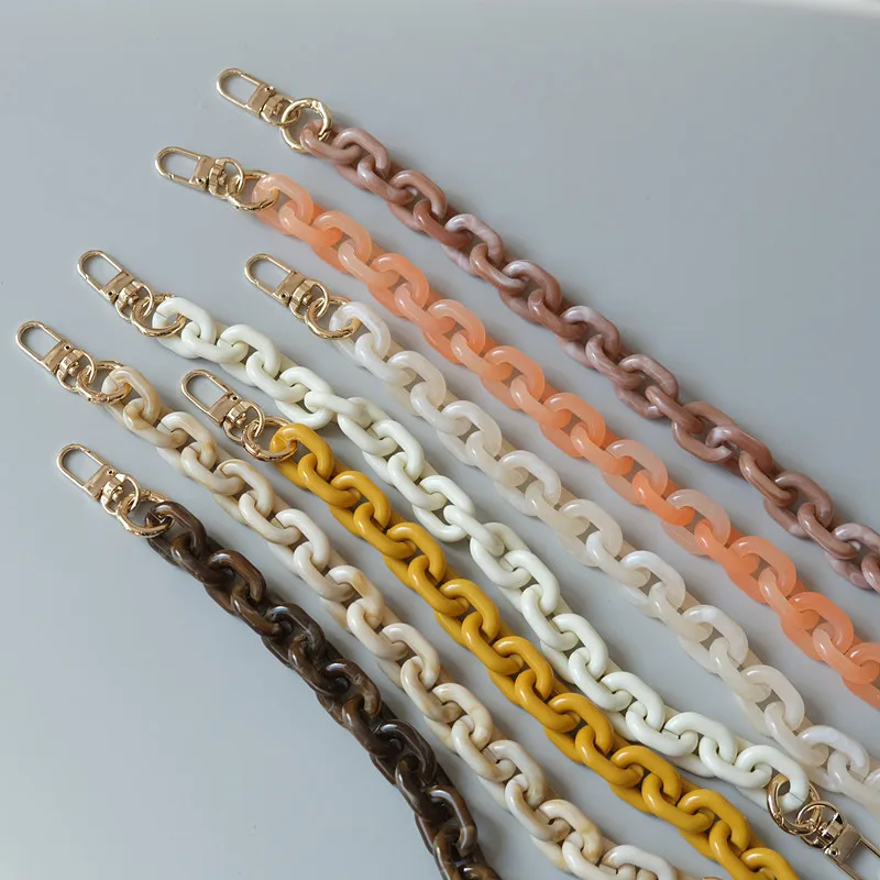 

Tianweisi 2022 Fashion Woman Ladies Jelly Bag Chain Female Acrylic Shoulder Strap Chain for Handbag, As picture