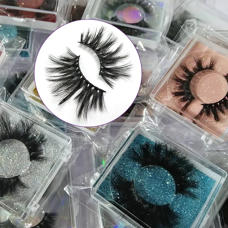 

Hot selling faux mink lashes wholesale natural looking 100% real mink lashes, Black