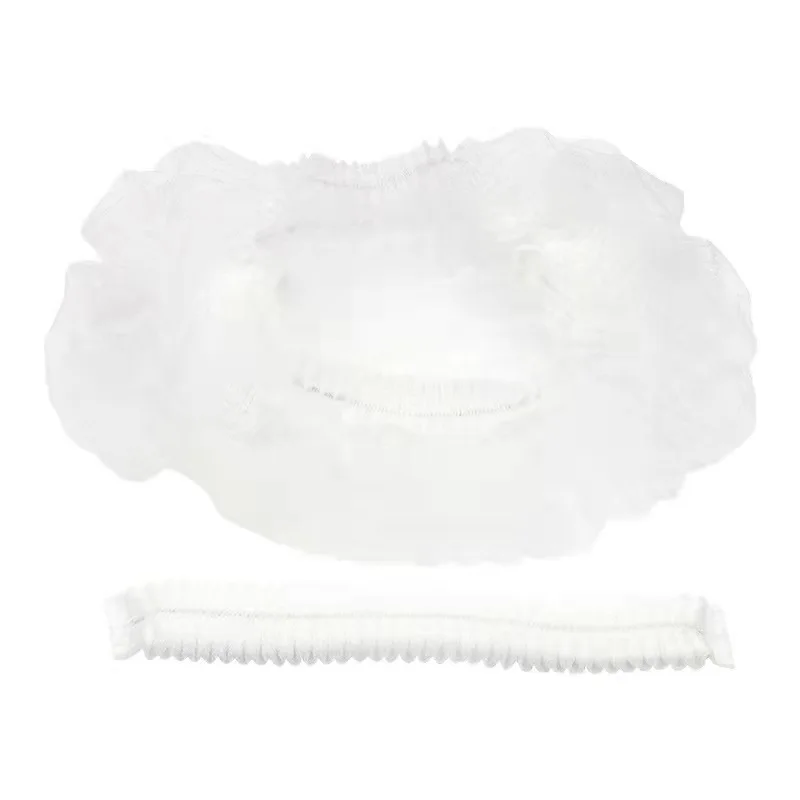 

100pcs Disposable Non-woven Dustproof Breathable Hat Multicolor Striped Hat