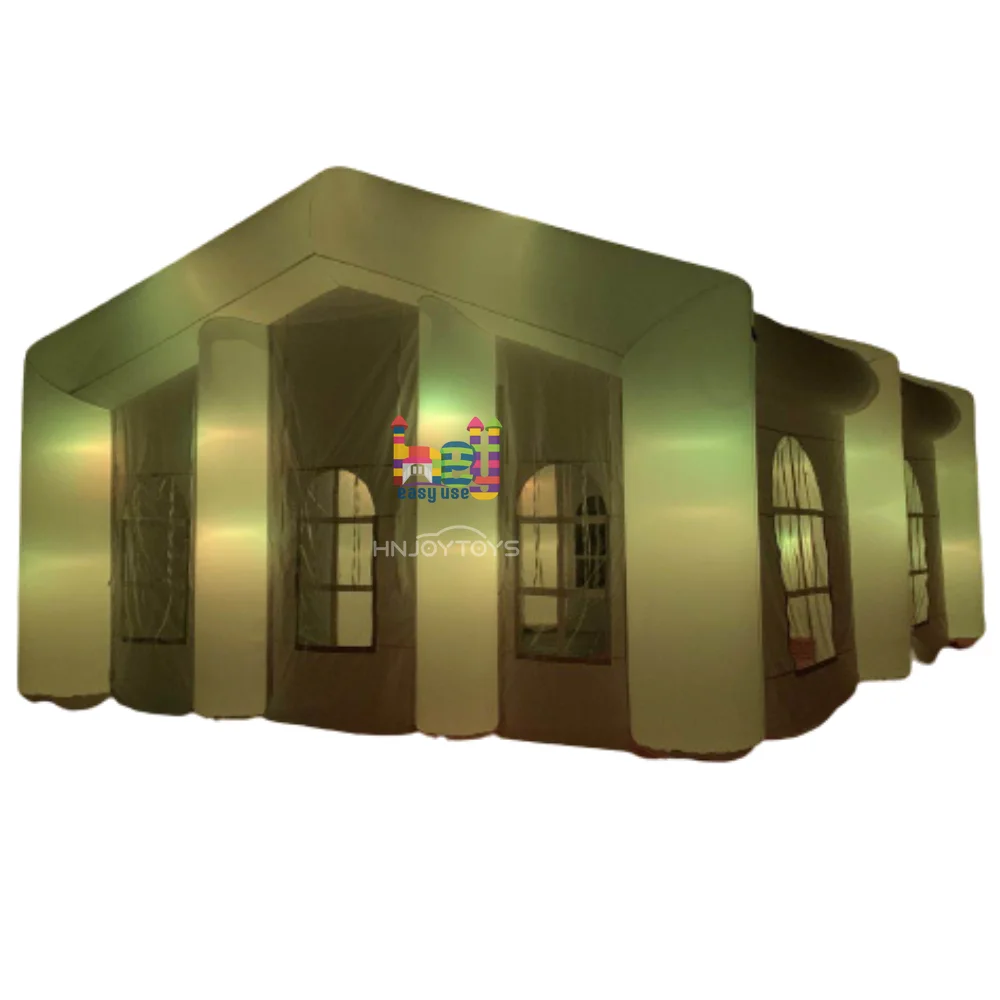 

Large Colorful LED lights Inflatable Tent Event Inflatable Marquee Cabin House Inflatable Wedding Party Tent, Same as picture or customized