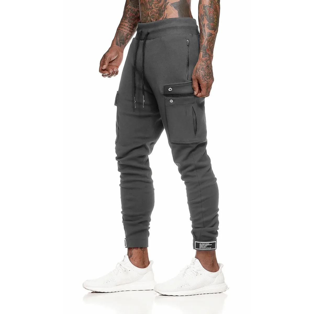 mens multi pocket joggers