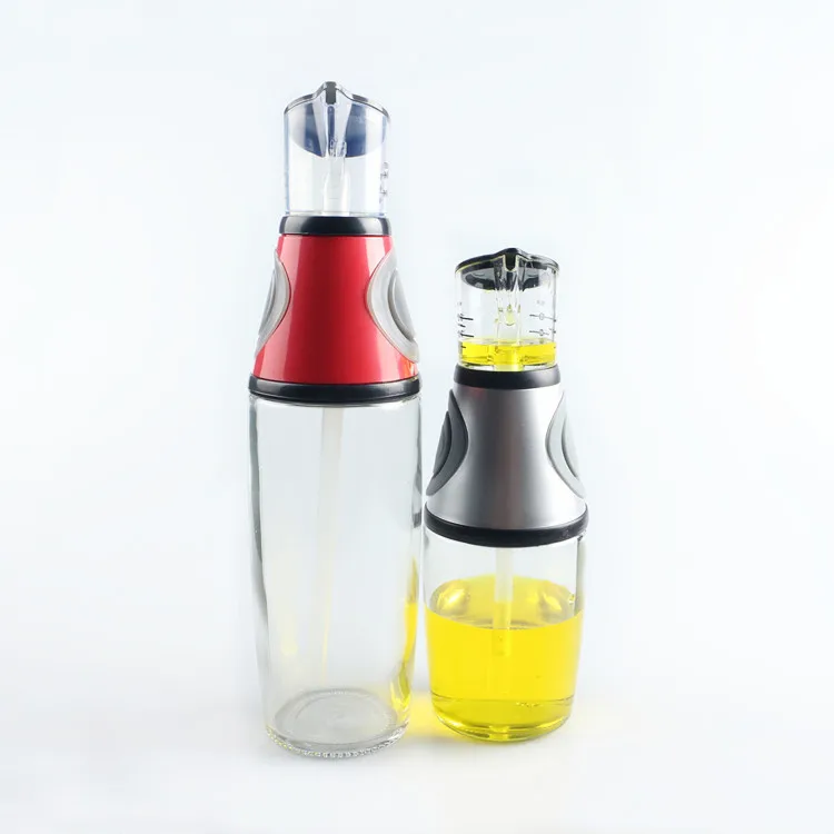 

Hotsale Kitchenware 25cl 50cl Glass Oil Vinegar Dispenser Bottle With Drip-Free Spouts, Clear