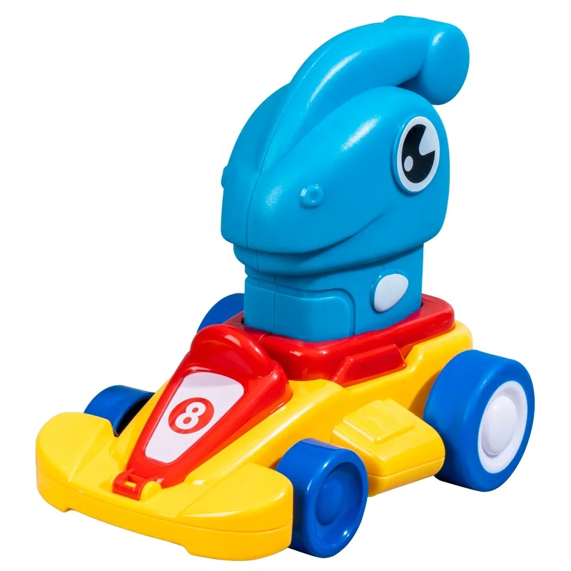

Pressing slide vehicles toys baby set 11cm solid color press go cute cartoon shape dinosaur car toys for kids