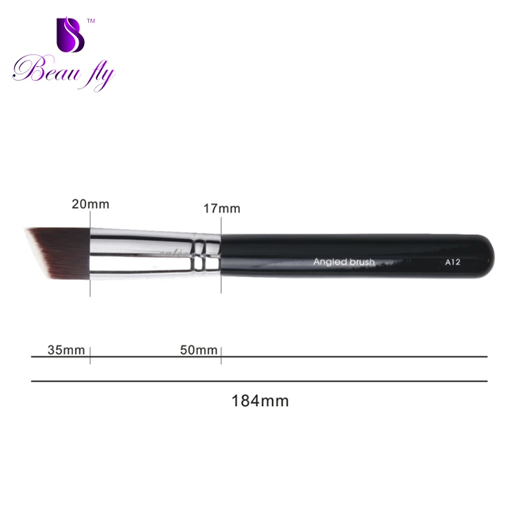 

Competitive Price Most Popular Professional Custom Makeup Wooden Handle Angled brush, Pink/black/white/as your required