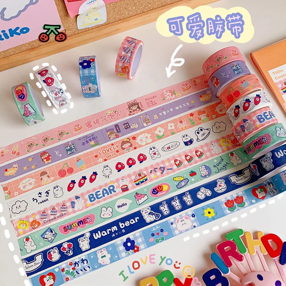 

School student DIY decoration cartoon kawaii cute washi tape custom