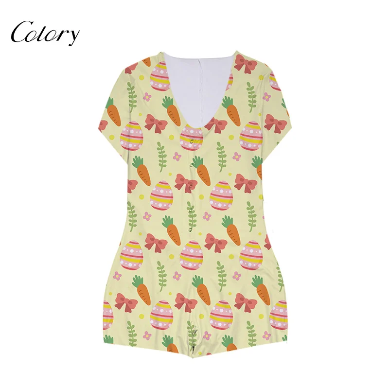 

Colory Colorful Graffiti Printing Onesie Sexy Custom Print Design, Picture shows