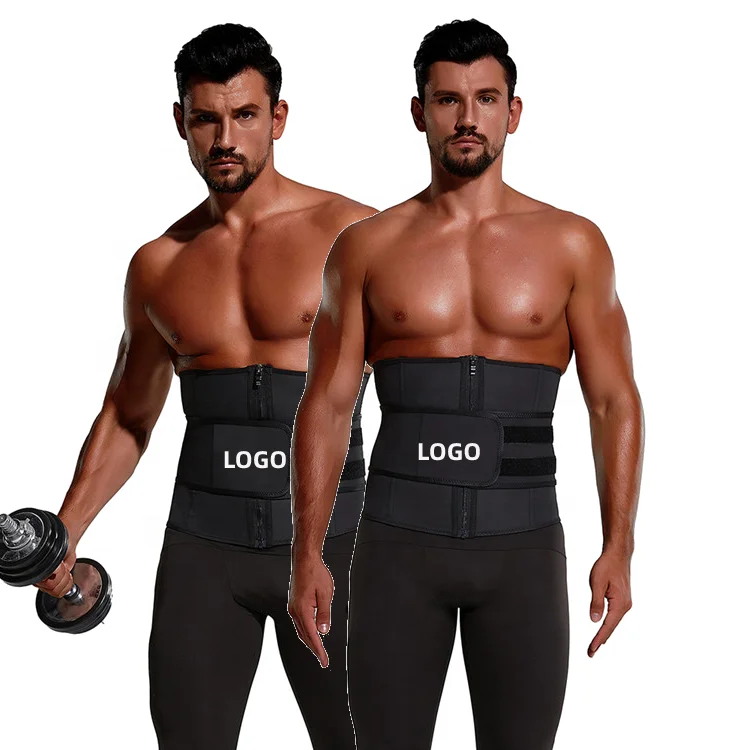 

Reyer wholesale 2021 Private Label Sport Double Belt Slimming Sweat Neoprene Fitness Custom Waist Trainer Women Belt for Men, Picture