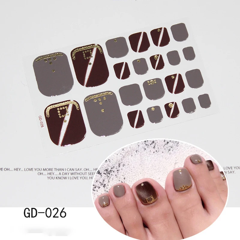 

Wholesale P[rice Toe Nail Wraps Solid Color DIY Nail Art Self-Adhesive Pedicure Nail Polish Stickers for Foot